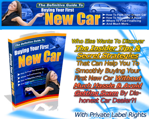 Product picture The Definitive Guide To Buying Your First New Car
